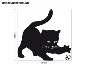 Wandtattoo Tiere Spielende Katze