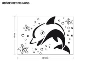 Wandtattoo Badezimmer Springender Delfin