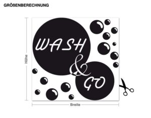 Wandtattoo Badezimmer Wash&Go