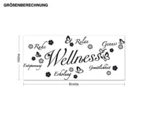 Wandtattoo Badezimmer Wellness-Floral