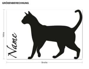 Wunschtext-Wandtattoo Wunschtext-Katzenfreund