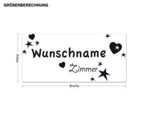 Wunschtext-Wandtattoo Kinderzimmer Wunschtext-Mein Zimmer