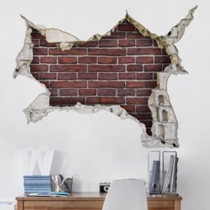 3D Wandtattoo Backsteinwand rot