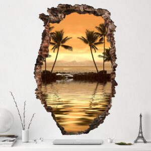 3D Wandtattoo Caribbean Sunset I