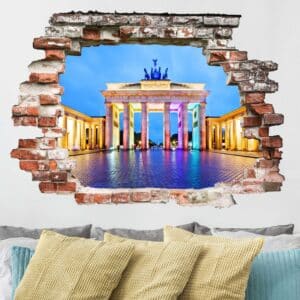3D Wandtattoo Erleuchtetes Brandenburger Tor
