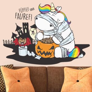 Wandtattoo Kinderzimmer Pummeleinhorn - Halloween