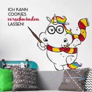 Wandtattoo Kinderzimmer Pummeleinhorn - Kekse verschwinden lassen