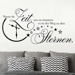 Wandtattoo Spruch Nimm dir Zeit