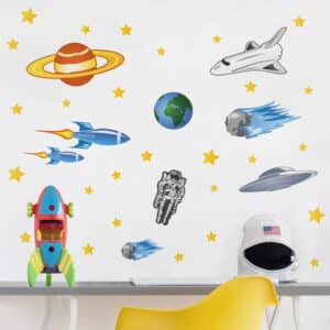 Wandtattoo Kinderzimmer 36-teilig Weltall-Set