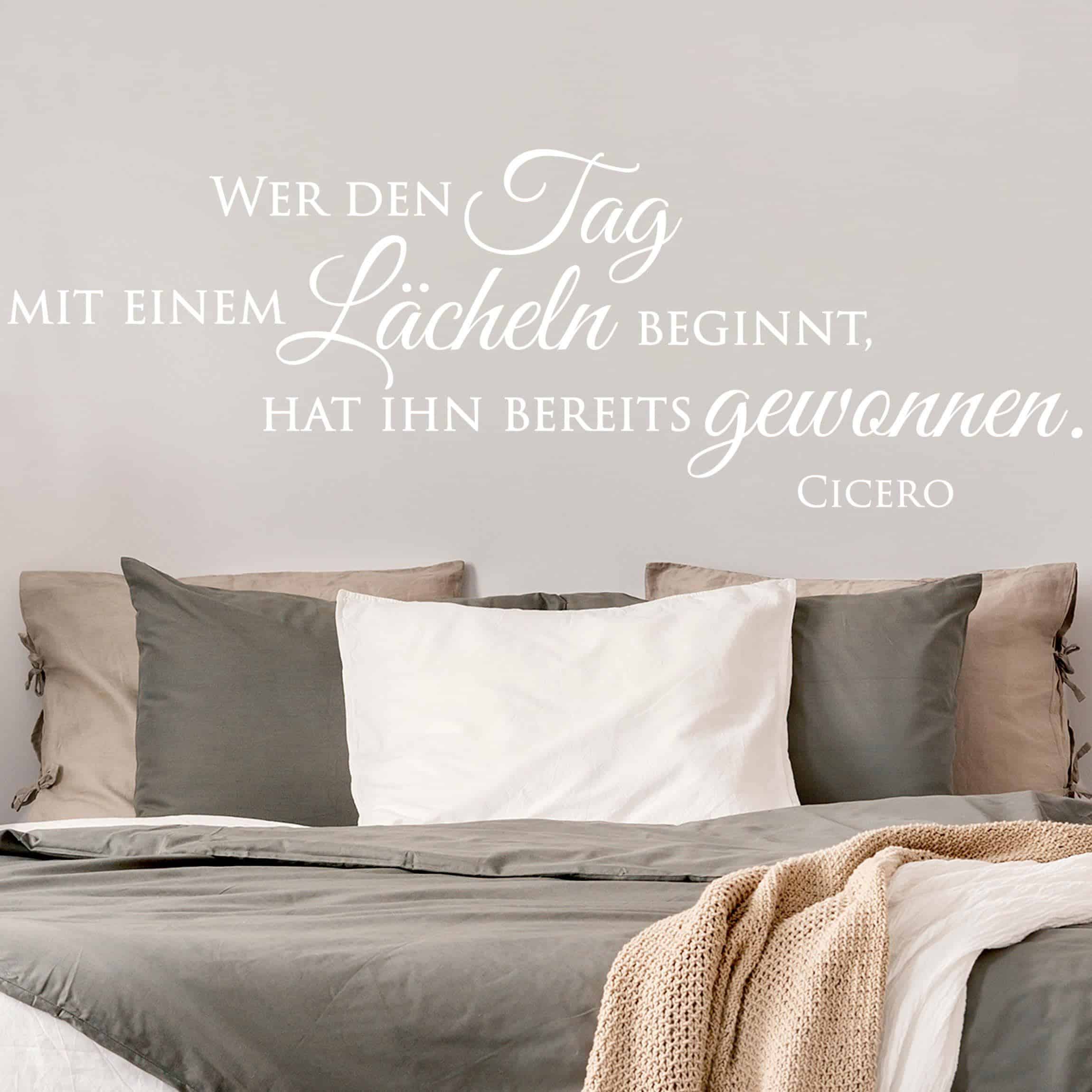 Wandtattoo Spruch Wer den Tag
