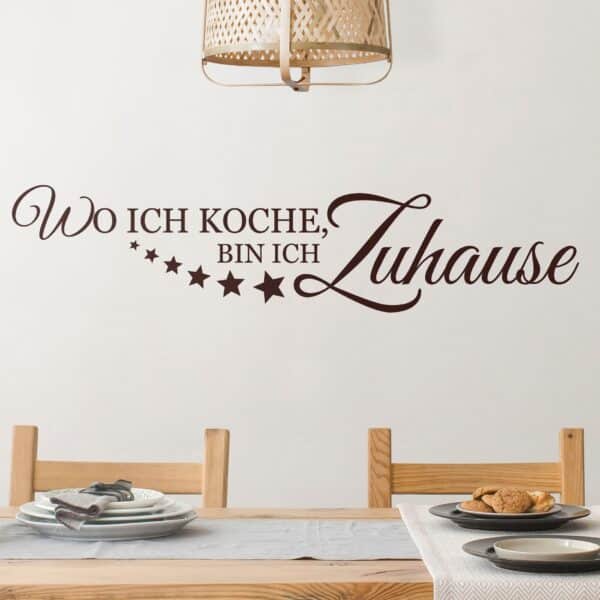 Wandtattoo Küchenspruch Wo ich koche