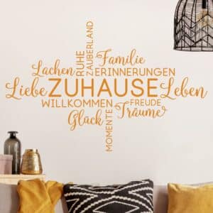 Wandtattoo Liebe Lachen Familie - Zuhause